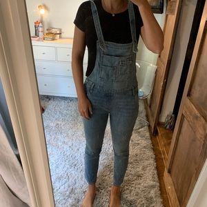 FREE PEOPLE blue overalls